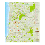 Mapa de Tel Aviv em Português, exclusivo. posters