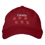 Maple Leaf Canada Embroidered Hat