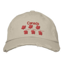 Maple Leaf Canada Embroidered Hats