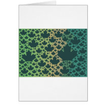 Maple Leaf Design ♥ Green Canada, template Greeting Card