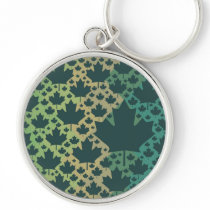 Maple Leaf Design ♥ Green Canada, template Keychain