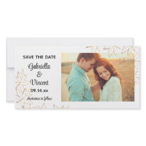 Maple Leaf Edge Wedding Save the Date Photo Card