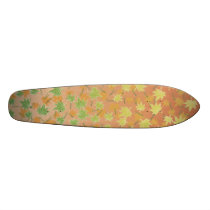 Maple Leaf Pattern Skateboard Oldschool