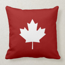 'Maple Leaf' Pictogram Throw Pillow