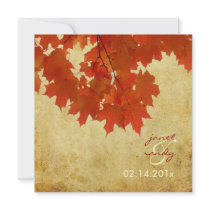 Maple Leaves, Vintage Fall Wedding Invitations