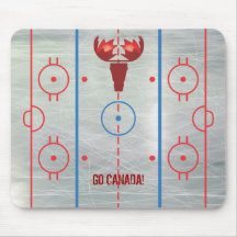 Maple Moose Hockey Rink Ice Mousepad