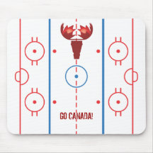 Maple Moose Hockey Rink Mousepad