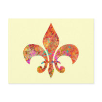 Maple Star Designer Fleur-de-Lis Postcards
