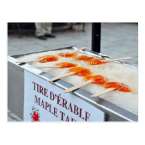 Maple Taffy Tire D'Erable Quebec Canada Postcard postcards