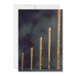 Maple wood recorders, wind instruments invitations