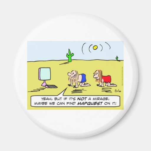 mapquest computer desert mirage fridge magnet