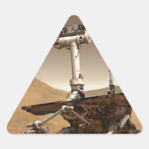 Mar rover space design triangle sticker