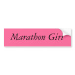 Marathon Girl Bumper Stickers
