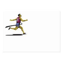 Marathon Runner Athlete Running Finish Line Business Card Template