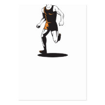 Marathon Runner Running Retro Business Card