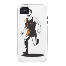 Marathon Runner Running Retro iPhone 4 Cover
