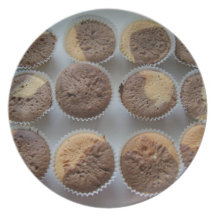 Marble cakes on a plate