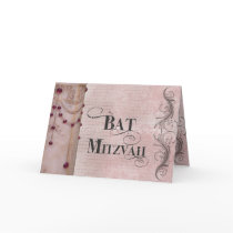Marble design Bat Mitzvah - Customized Card