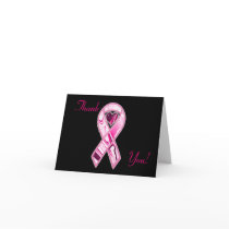 Marble Ribbon Thank You Greeting Card