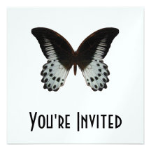Marble Swallowtail Butterfly Personalized Invitations