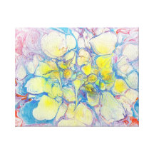 Marbled Art, New Life  Wrapped Canvas Art Canvas Print