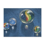 MARBLES IN COLOR PENCIL postcards