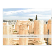 Marbles Reunited Postcard Pillars on the Acropolis