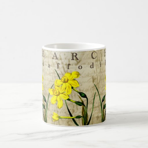 March Daffodil Coffee Mugs