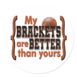 March Madness Brackets Orange stickers