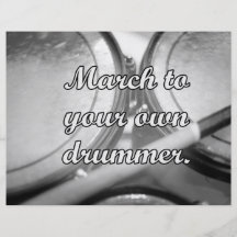 March to your own drummer tom background custom flyer