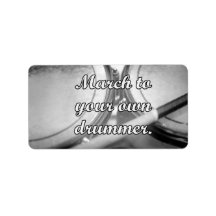 March to your own drummer tom background labels
