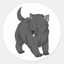 Marchandises de chiot de loup gris de MWCA Autocollants