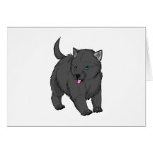 Marchandises de chiot de loup gris de MWCA Carte De Vœux