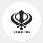 Marchandises sikhes de conception de Khanda Khalsa Adhésifs Ronds