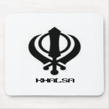 Marchandises sikhes de conception de Khanda Khalsa Tapis De Souris