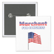 Marchant for Congress Patriotic American Flag Buttons
