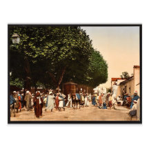 Marché arabe, Blidah, cru Photochrom de l'Algérie Carte Postale