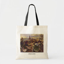 Marché au port par Witte Emanuel De Sacs En Toile