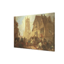 Marché de Cirencester, avec l'abbaye et le K Toile Tendue Sur Châssis