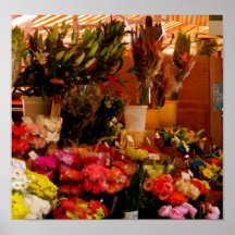 Marche de fleurs poster