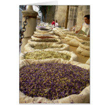 Marché d'herbe cartes de vœux