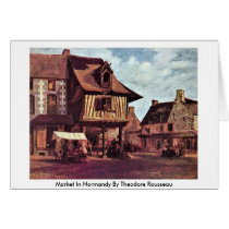 Marché en Normandie par Theodore Rousseau cartes