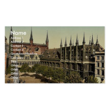 Marché I., photo magnifique de Lübeck, Allemagne Modèle De Carte De Visite