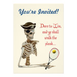 Marchent le tennis de pirate de planche cartons d'invitation