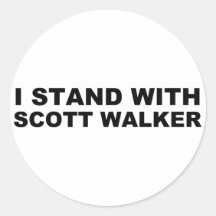 Marcheur de Scott que je me tiens Autocollants Ronds
