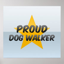 Marcheur fier de chien affiche
