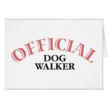 Marcheur officiel de chien - rose cartes de vœux
