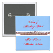 Marching Band Buttons ~ Flute