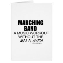 Marching Band Music Workout Greeting Card