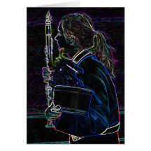 Marching Clarinetist Card (Blank Interior)